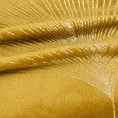 Koc GINKO1 miękki i miły w dotyku z błyszczącym nadrukiem z motywem liści miłorzębu - 150 x 200 cm - złoty 5