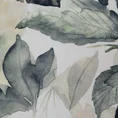 Zasłona LILIA w stylu eko z malarskim nadrukiem barwnych liści - 140 x 270 cm - biały 13