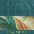 EVA MINGE Ręcznik AMIRA z puszystej bawełny z bordiurą zdobioną designerskim nadrukiem - 50 x 90 cm - turkusowy 2