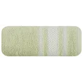Ręcznik z żakardową bordiurą w romby - 70 x 140 cm - zielony 3