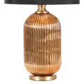 Lampa dekoracyjna z welwetowym abażurem - ∅ 41 x 65 cm - czarny 4