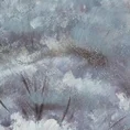 Obraz TREE 5 ręcznie malowany na płótnie pejzaż z drzewem w czarnej ramce - 60 x 60 cm - niebieski 2