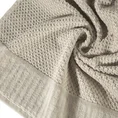 ELLA LINE Ręcznik MIKE w kolorze beżowym, bawełniany tkany w krateczkę z welurowym brzegiem - 70 x 140 cm - beżowy 5