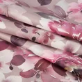 Dwustronny welwetowy bieżnik z nadrukiem barwnych kwiatów - 35 x 180 cm - pudrowy róż 9