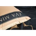EVA MINGE Komplet pościeli SILK z makosatyny najwyższej jakości satyny bawełnianej z nadrukiem logo - 160 x 200 cm - czarny 4