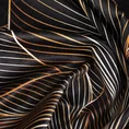 Zasłona LARISA z miękkiego welwetu z cyfrowym nadrukiem liści z efektem 3D - 140 x 270 cm - czarny 14