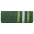 EUROFIRANY CLASSIC Ręcznik bawełniany GRACJA z ozdobną bordiurą w pasy - 70 x 140 cm - butelkowy zielony 3