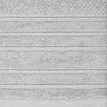 Ręcznik z welurową bordiurą przetykaną błyszczącą nicią - 70 x 140 cm - srebrny 2