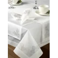 Komplet serwet OLIWIA z tkaniny z dodatkiem bawełny zdobiony aplikacją z kryształów - 32 x 45 cm - biały 3