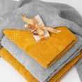 Ręcznik z welurową bordiurą o ryżowej fakturze - 70 x 140 cm - srebrny 4