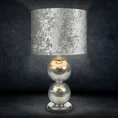 Lampa stołowa SABRINA z podstawą w formie szklanych bombek i welwetowym abażurem - ∅ 36 x 61 cm - srebrny 1
