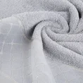 Ręcznik MARTHA z miękką szenilową bordiurą ze srebrnym geometrycznym wzorem, 520 g/m2 - 70 x 140 cm - srebrny 5