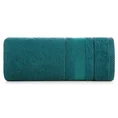 Ręcznik z żakardową bordiurą w geometrycznym stylu - 50 x 90 cm - turkusowy 3