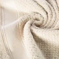 EUROFIRANY PREMIUM Ręcznik MILAN z puszystej bawełny frotte o ryżowej strukturze z błyszczącą bordiurą - 50 x 90 cm - beżowy 5