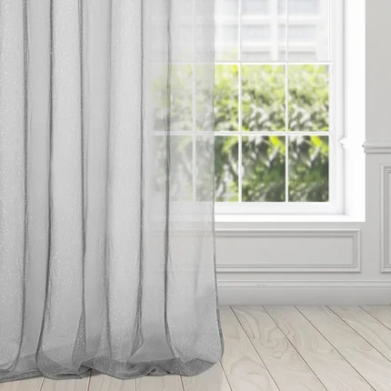 Firana gotowa SANDRILLA z błyszczącą moherową nicią Firana gotowa SANDRILLA z błyszczącą moherową nicią - 140 x 250 cm