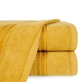 EUROFIRANY CLASSIC Ręcznik LORI z bordiurą podkreśloną błyszczącą nicią - 50 x 90 cm - musztardowy 1