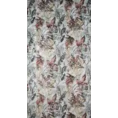 Tkanina zasłonowa z welwetu z motywem liści i srebrnymi akcentami - 270 cm - biały 7