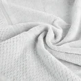 Ręcznik z welurową bordiurą o ryżowej fakturze - 70 x 140 cm - srebrny 5