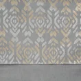 Zasłona LIZA z welwetu z pasem z błyszczącym, cieniowanym nadrukiem - 140 x 250 cm - stalowy 12