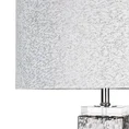 Lampa stojąca KASI z szklaną podstawą i błyszczącym abażurem - 46 x 28 x 92 cm - stalowy 3