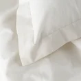 NOVA COLOUR Poszewka na poduszkę bawełniana z satynowym połyskiem i ozdobną kantą - 40 x 40 cm - kremowy 2