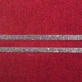 Bieżnik zdobiony cyrkoniami - 33 x 140 cm - czerwony 2