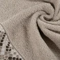 Ręcznik GISEL z żakardową bordiurą z motywem skóry węża - 70 x 140 cm - beżowy 5