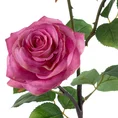 RÓŻA kwiat sztuczny dekoracyjny z płatkami z jedwabistej tkaniny - dł. 80 cm śr. kwiat 11 cm - różowy 2
