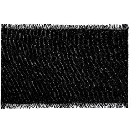 Podkładka DENISE z tkaniny przeplatanej srebrną nitką - 30 x 45 cm - czarny