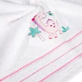 Ręcznik BABY z haftowaną aplikacją z dinozaurem - 70 x 140 cm - biały 5