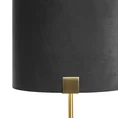 Lampa stołowa EZRA z welwetowym abażurem -  - czarny 2
