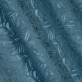 Zasłona OCTAVIA z miękkiego welwetu z wycinanym wzorem liści - 140 x 250 cm - niebieski 11