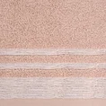 Ręcznik MERY bawełniany zdobiony bordiurą w subtelne pasy - 50 x 90 cm - pudrowy róż 2