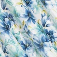 Zasłona LARYSA z miękkiego welwetu z kwiatowym nadrukiem - 140 x 250 cm - niebieski 6