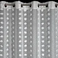 Zasłona ELENOR z etaminy zdobiona pomponami - 140 x 250 cm - biały 5