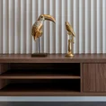 Papuga figurka dekoracyjna złota - 11 x 10 x 33 cm - złoty 4