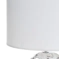 Lampka stołowa DAKOTA  na ceramicznej ażurowej podstawie z abażurem z matowej tkaniny - 25 x 16 x 40 cm - biały 2
