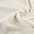 Ręcznik GALA bawełniany z  bordiurą w paski podkreślone błyszczącą nicią - 30 x 50 cm - kremowy 7