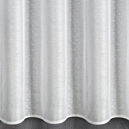 Firana gotowa SIBEL z szampańskim nadrukiem drobnych kwadracików Firana gotowa SIBEL z szampańskim nadrukiem drobnych kwadracików - 400 x 250 cm