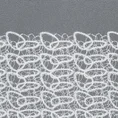 Tkanina firanowa markizeta z ozdobnym pasem fantazyjnego haftu - 290 cm - biały 4