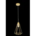 Lampa WIRE z metalowym kloszem o nowoczesnej geometrycznej formie - ∅ 19 x 31 cm - złoty 5