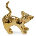 Kot - figurka ceramiczna złota - 17 x 8 x 19 cm - złoty 1