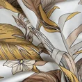 DESIGN 91 Zasłona BARI z miękkiego welwetu z nadrukiem kwiatów i liści - 140 x 250 cm - beżowy 8