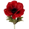 ANEMON kwiat sztuczny dekoracyjny z płatkami z jedwabistej tkaniny - 53 cm - czerwony 1