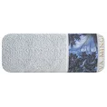 EWA MINGE Ręcznik AISHA  z bordiurą zdobioną designerskim nadrukiem - 50 x 90 cm - srebrny 3