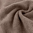 Ręcznik ALINE klasyczny z bordiurą w formie tkanych paseczków - 30 x 50 cm - brązowy 4