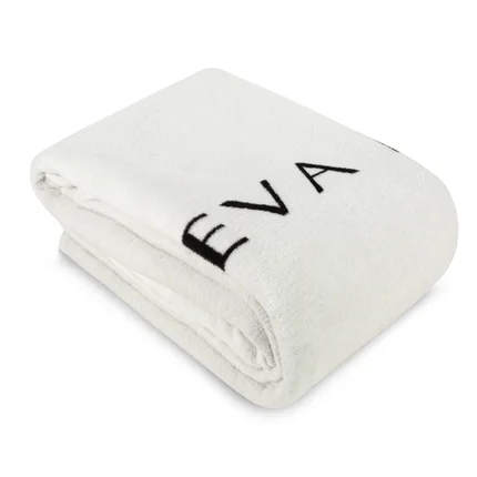 EVA MINGE Miękki dwustronny koc SILK akrylowo-bawełniany biało-czarny EVA MINGE Miękki dwustronny koc SILK akrylowo-bawełniany biało-czarny - 220 x 240 cm