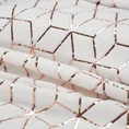 Miękka narzuta o strukturze futra z błyszczącym geometrycznym nadrukiem - 200 x 220 cm - biały 4