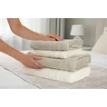 Ręcznik z welurową bordiurą przetykaną błyszczącą nicią - 50 x 90 cm - beżowy 6