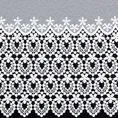 Tkanina firanowa markizeta z pasem gipiurowego haftu - 280 cm - biały 4